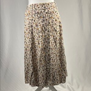 Floral Print Midi Skirt